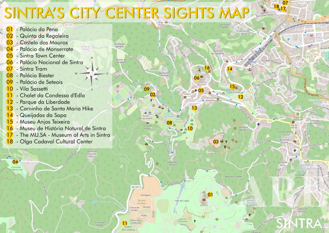 <em>Mapa del centro de Sintra</em>